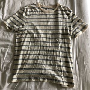 Madewell Men’s White Blue Striped Medium Shirt